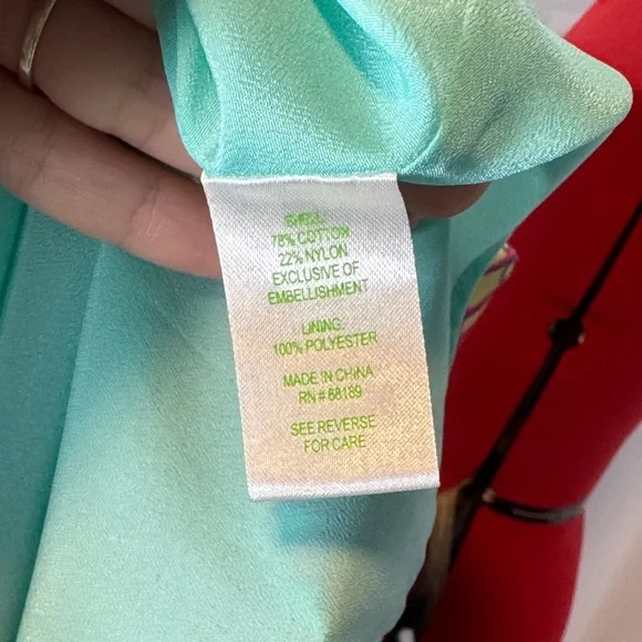 Lilly Pulitzer Vibrant Multicolor Paisley Dress with beaded neckline - Picture 11 of 12